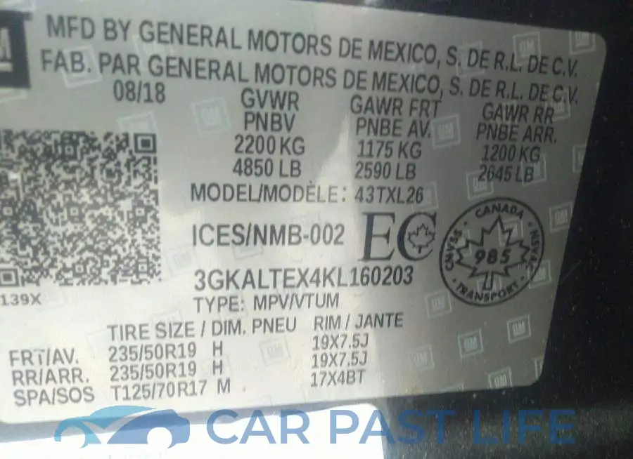 3GKALTEX4KL160203# 9