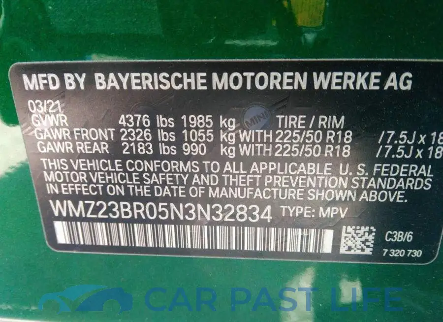 WMZ23BR05N3N32834# 9