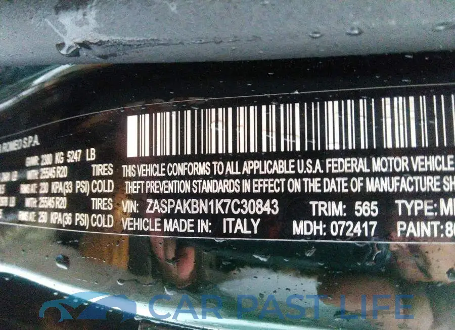 ZASPAKBN1K7C30843# 9