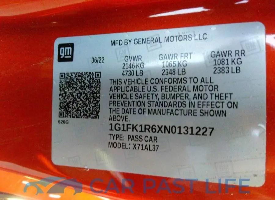 1G1FK1R6XN0131227# 9