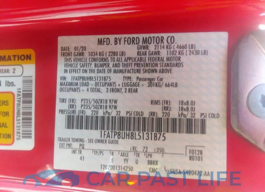 1FATP8UH8L5131875# 9