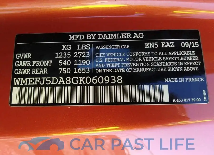 WMEFJ5DA8GK060938# 9