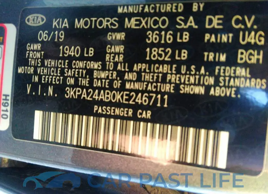 3KPA24AB0KE246711# 9