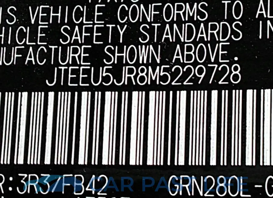 JTEEU5JR8M5229728# 9