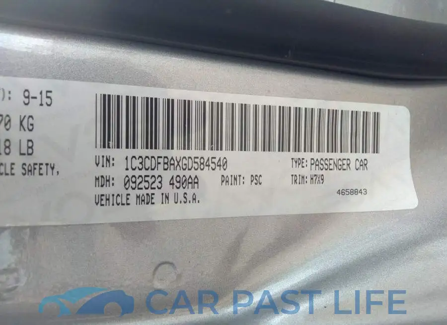 1C3CDFBAXGD584540# 9