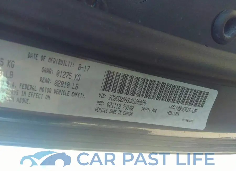 2C3CDZAG9JH128028# 9