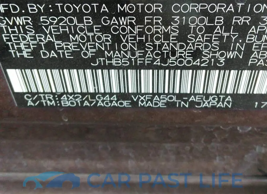 JTHB51FF4J5004213# 9
