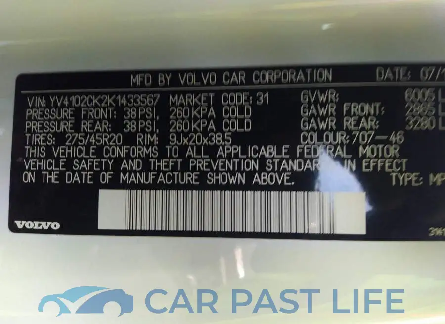 YV4102CK2K1433567# 9