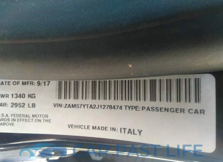 ZAM57YTA2J1278474# 9