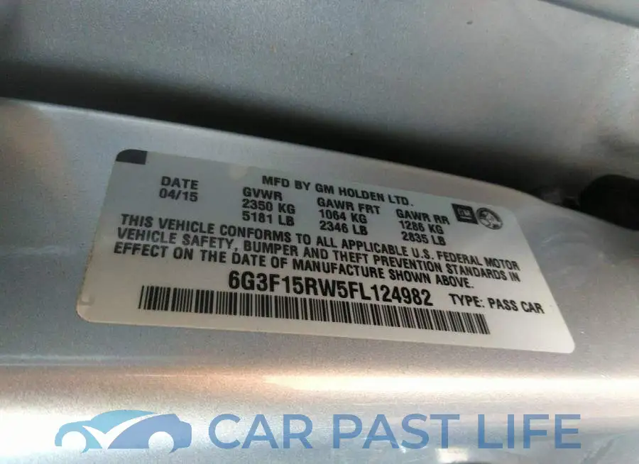 6G3F15RW5FL124982# 9