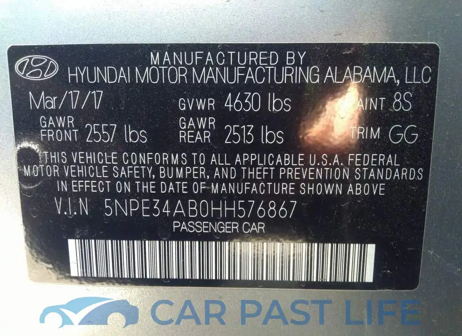 5NPE34AB0HH576867# 9