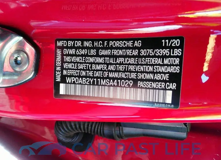 WP0AB2Y11MSA41029# 9