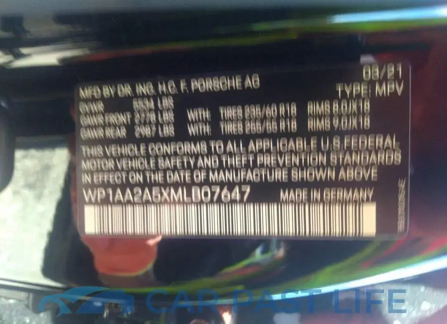 WP1AA2A5XMLB07647# 9