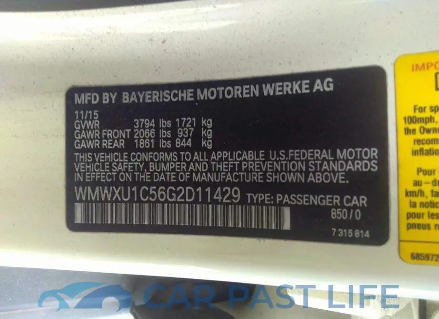 WMWXU1C56G2D11429# 9