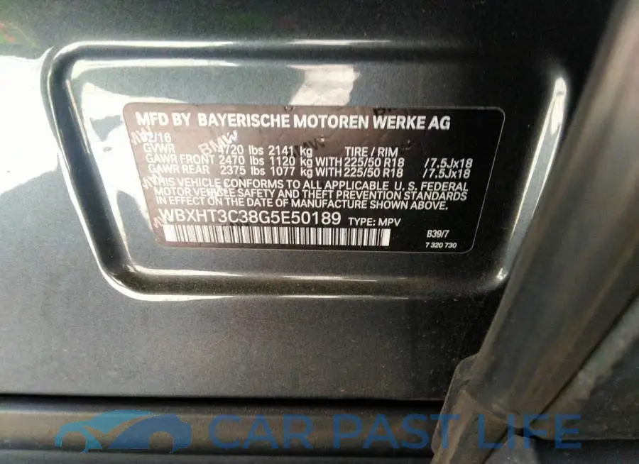 WBXHT3C38G5E50189# 9