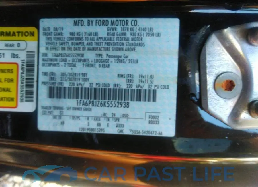 1FA6P8JZ6K5552938# 9