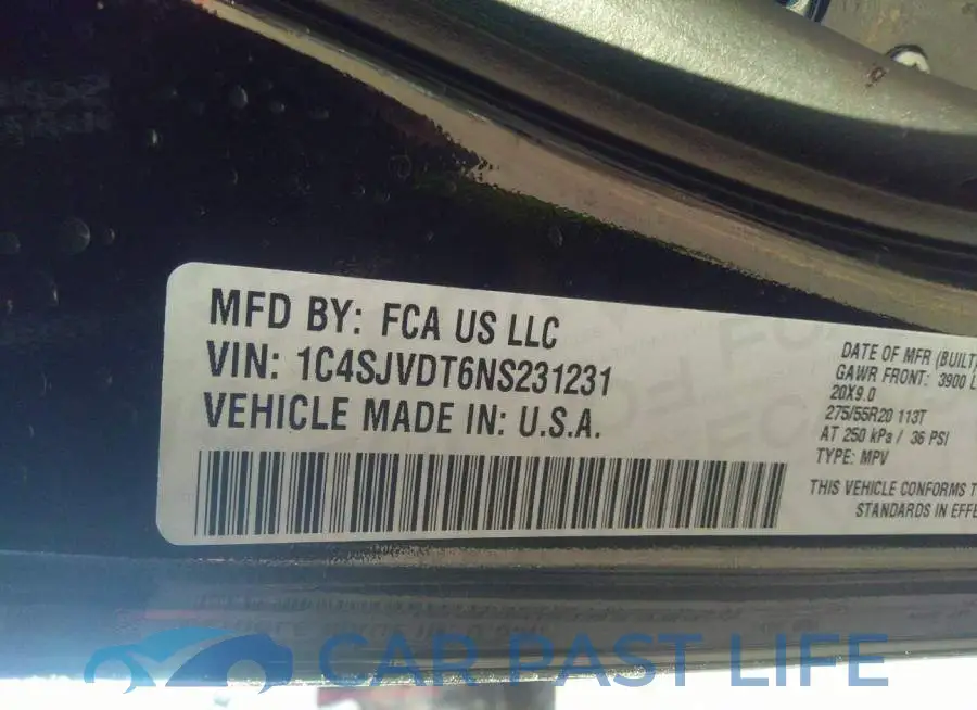 1C4SJVDT6NS231231# 9