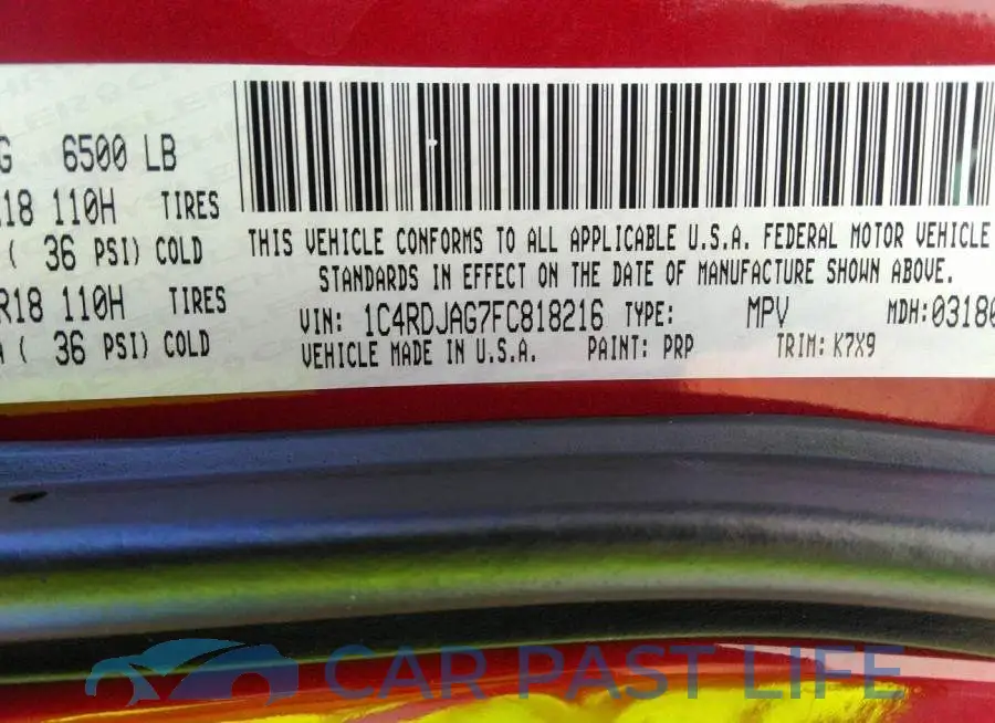 1C4RDJAG7FC818216# 9