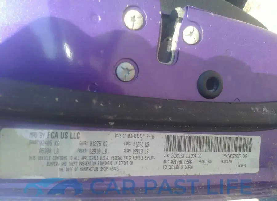 2C3CDZBT1JH334116# 9