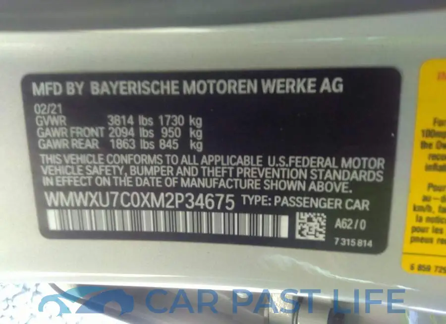 WMWXU7C0XM2P34675# 9
