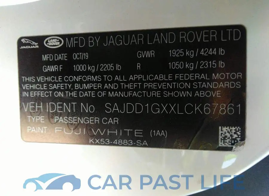 SAJDD1GXXLCK67861# 9