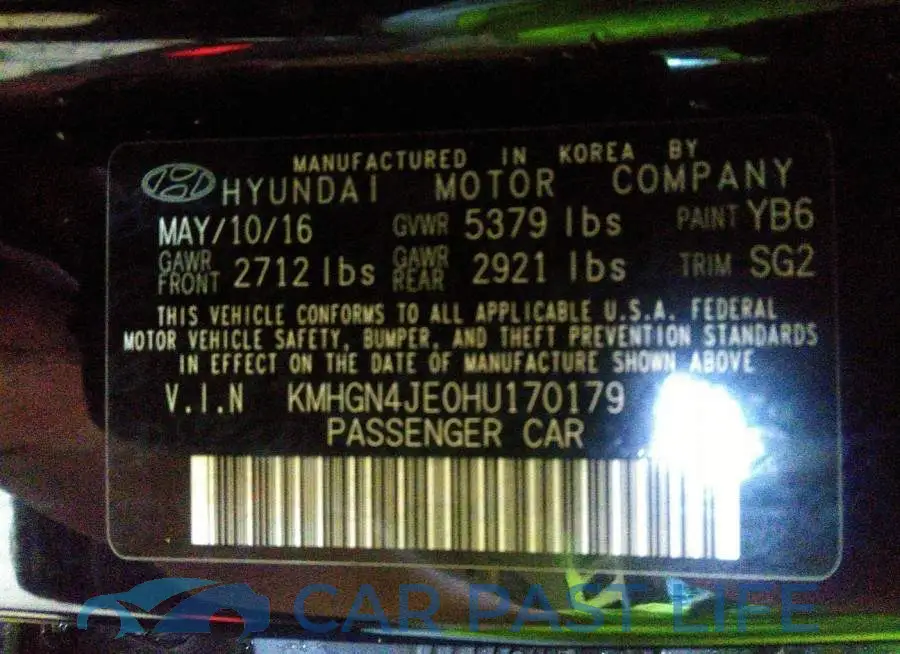 KMHGN4JE0HU170179# 9