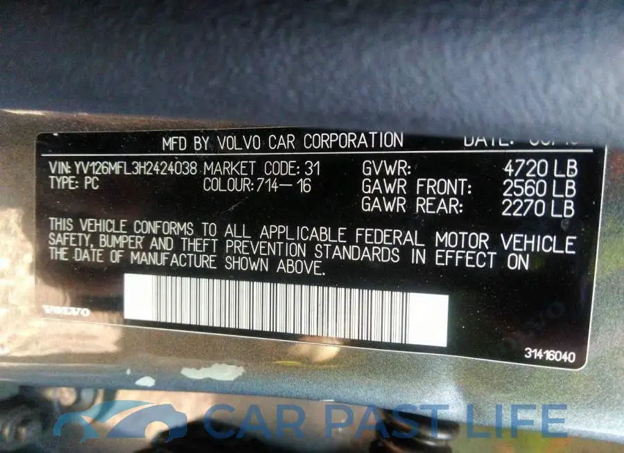 YV126MFL3H2424038# 9