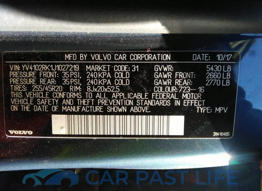 YV4102RK1J1027219# 9