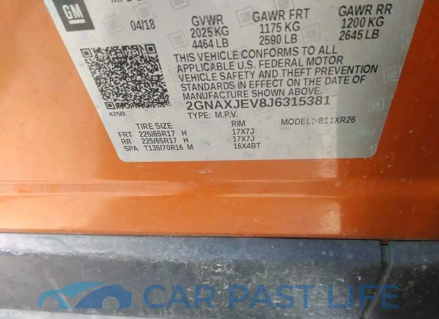 2GNAXJEV8J6315381# 9