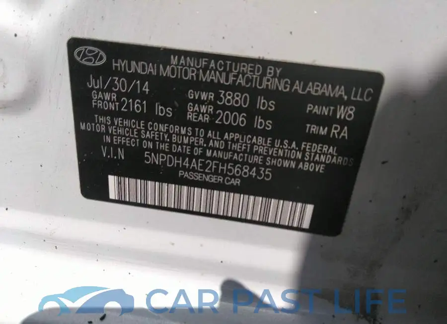5NPDH4AE2FH568435# 9