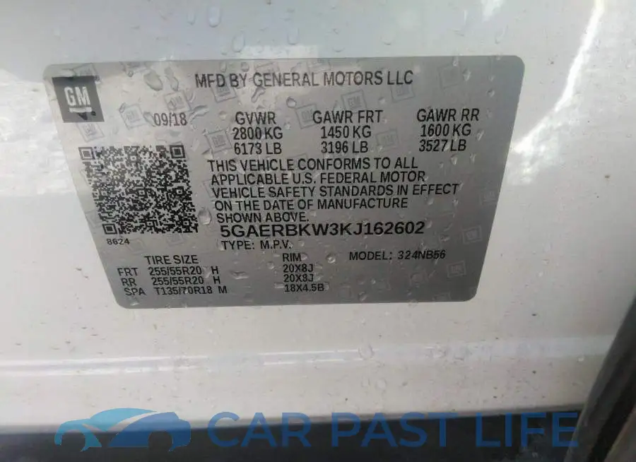 5GAERBKW3KJ162602# 9
