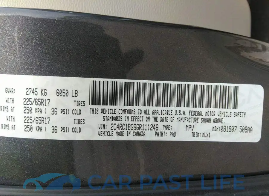 2C4RC1BG6GR111246# 9