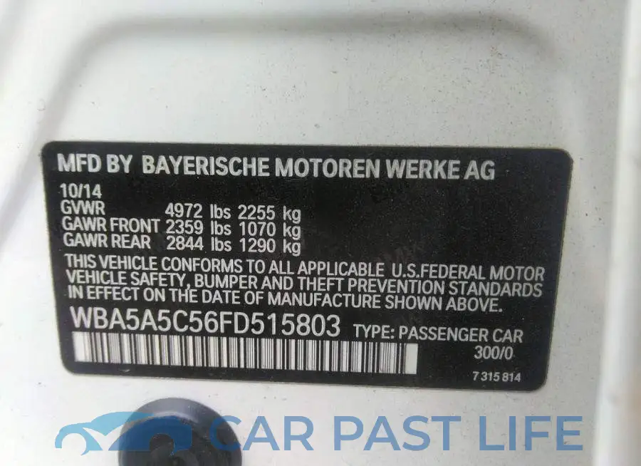 WBA5A5C56FD515803# 9