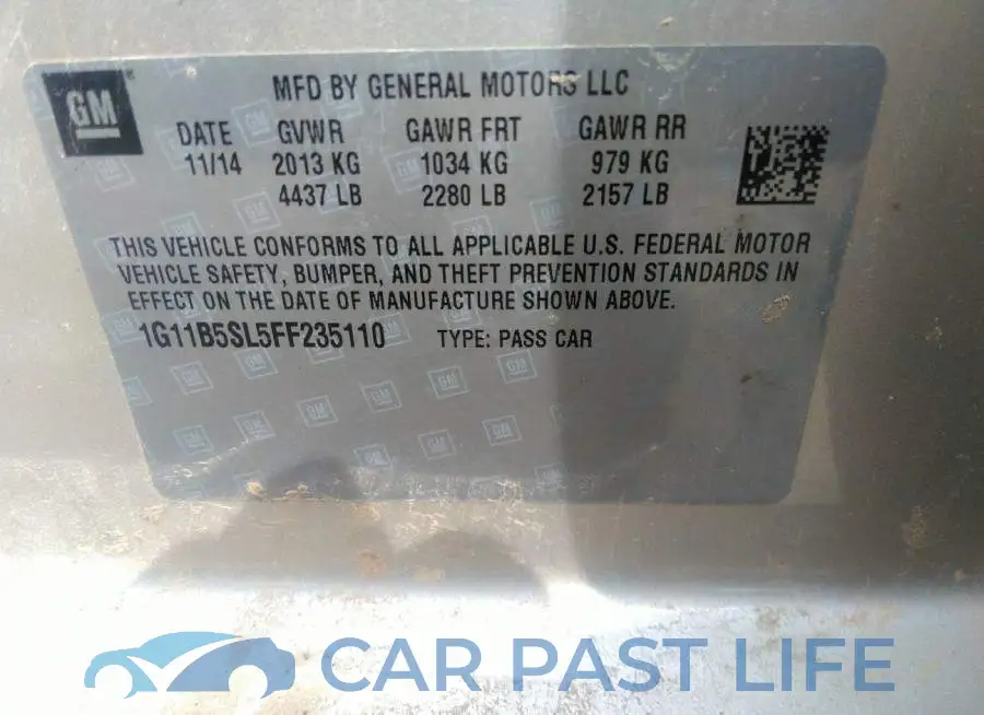 1G11B5SL5FF235110# 9