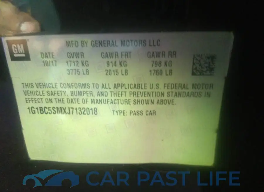 1G1BC5SMXJ7132018# 9