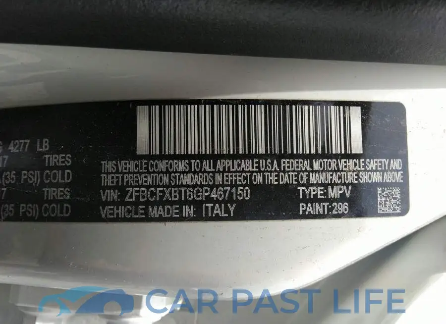 ZFBCFXBT6GP467150# 9