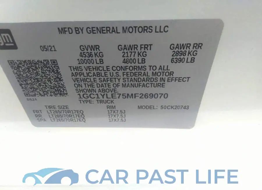 1GC1YLE75MF269070# 9