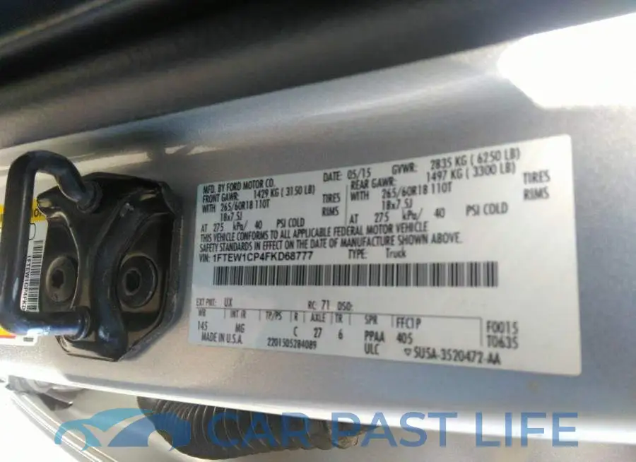 1FTEW1CP4FKD68777# 9