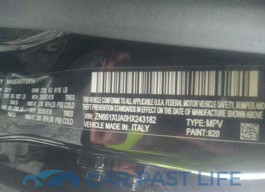 ZN661XUA0HX243182# 9