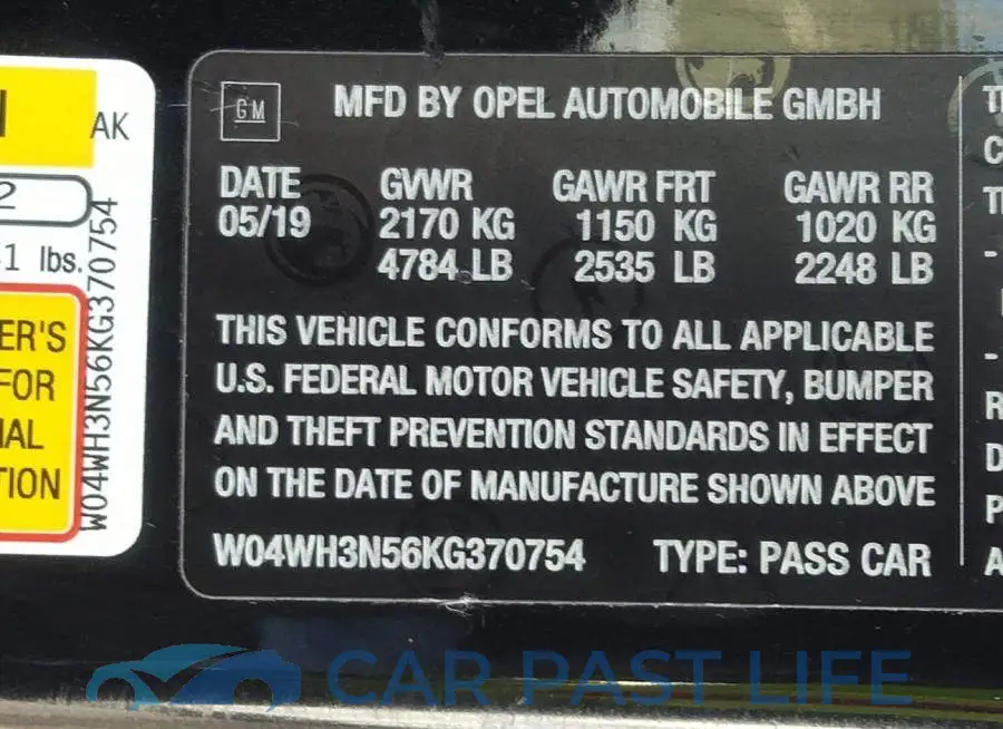 W04WH3N56KG370754# 9