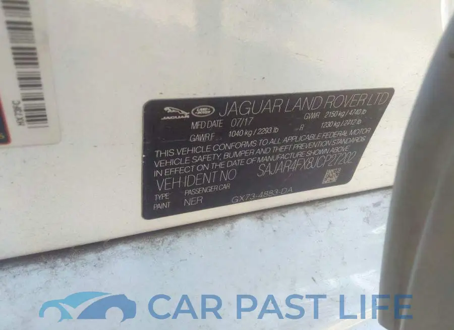 SAJAR4FX8JCP27202# 9