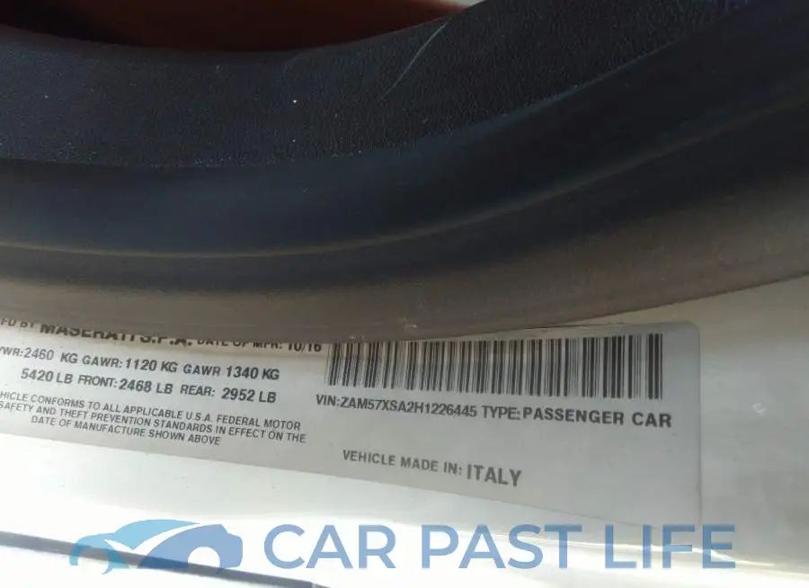 ZAM57XSA2H1226445# 9