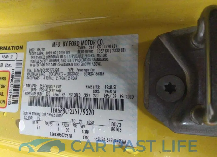 1FA6P8CF2J5179320# 9