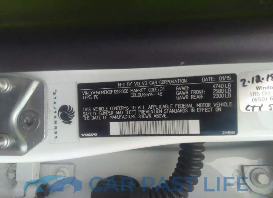 YV140MEK0F1258356# 9