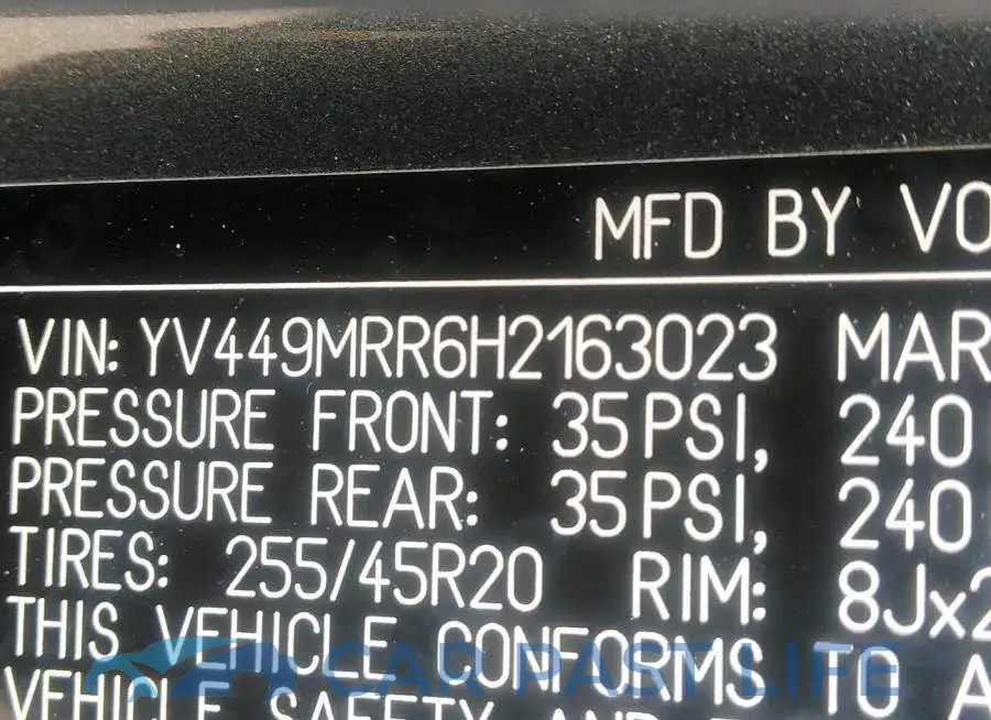 YV449MRR6H2163023# 9