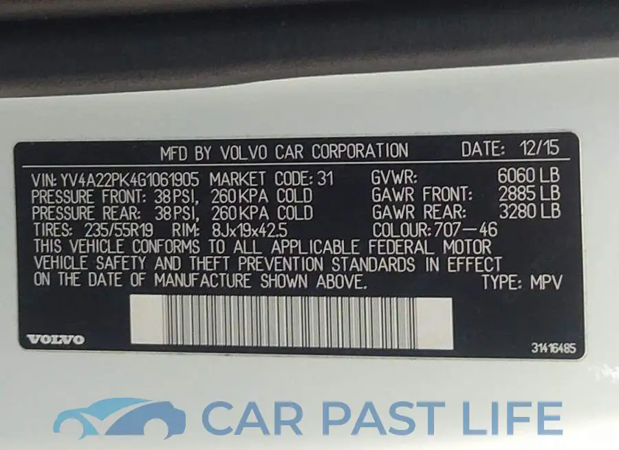 YV4A22PK4G1061905# 9