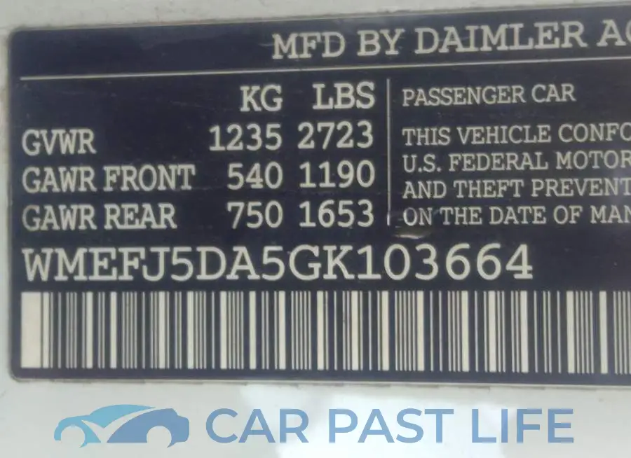WMEFJ5DA5GK103664# 9