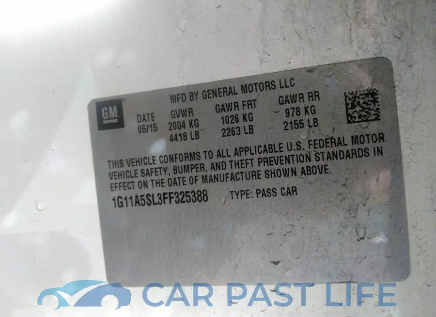 1G11A5SL3FF325388# 9