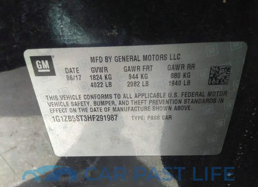 1G1ZB5ST3HF291987# 9