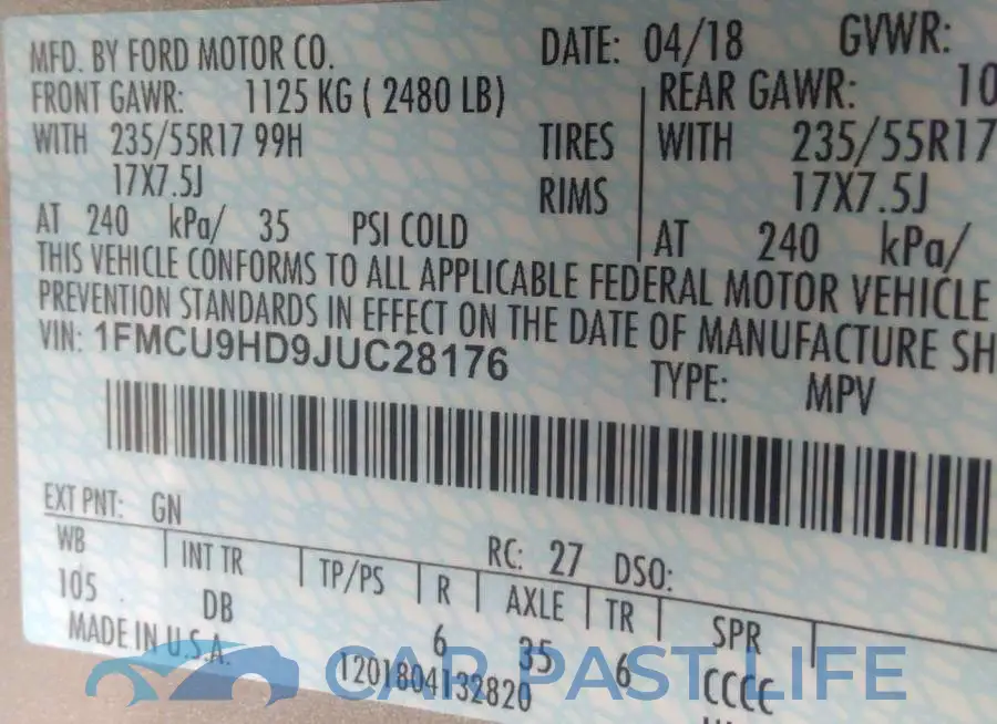 1FMCU9HD9JUC28176# 9